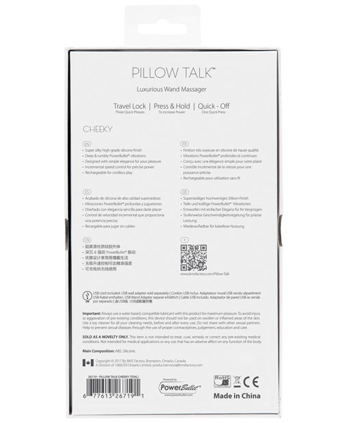 Pillow Talk Cheeky Wand in Teal with Cushioned Handle and Crystal Button