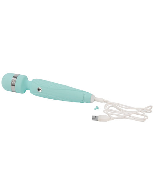 Pillow Talk Cheeky Wand in Teal with Cushioned Handle and Crystal Button
