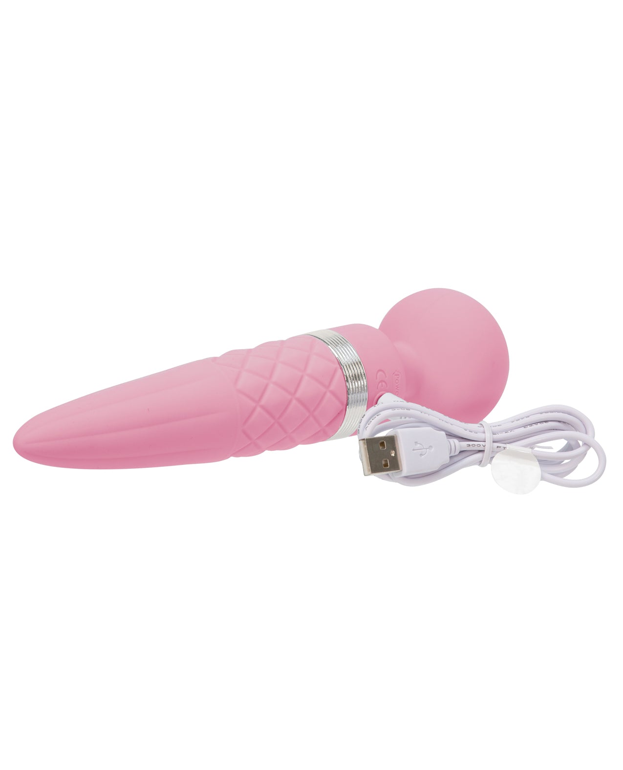 Pillow Talk Sultry Rotating Wand Vibrator with Premium Warming Design - Pink