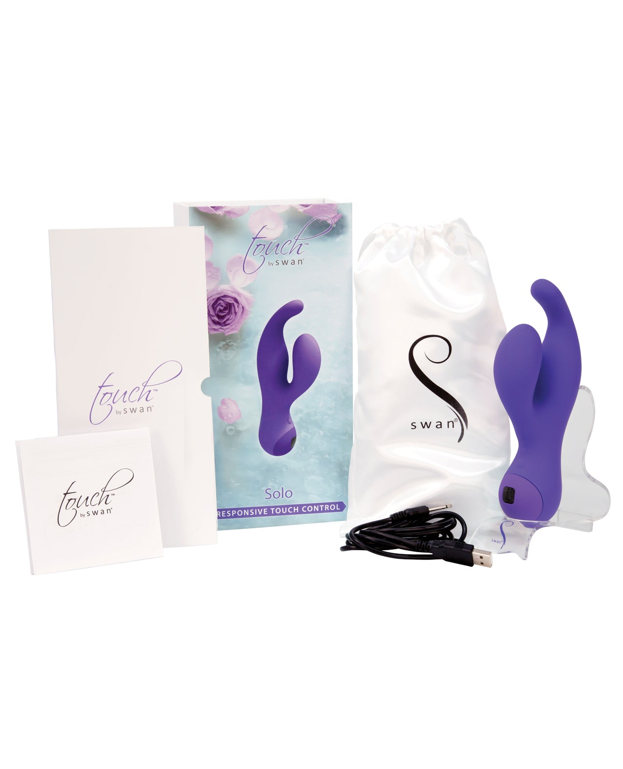Touch by Swan Solo G Spot Vibrator with Broad Clitoral Stimulator - Purple