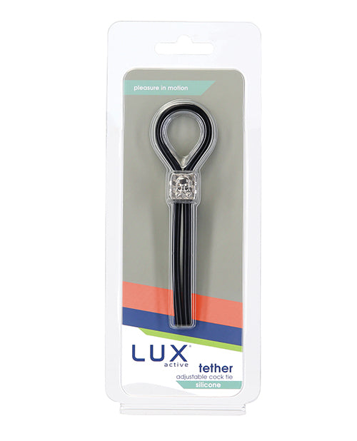 Lux Active penis enhancement adjustable silicone cock tie with ABS slider for customizable secure fit