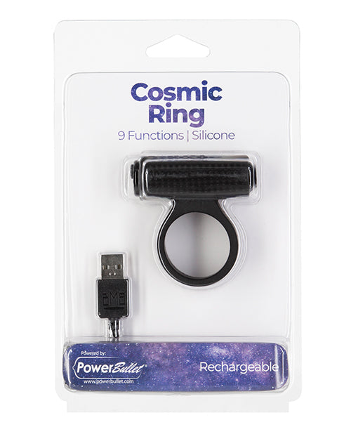 PowerBullet Penis Enhancement Vibrating Cock Ring with Removable Bullet and Bristles for Enhanced Clitoral Stimulation