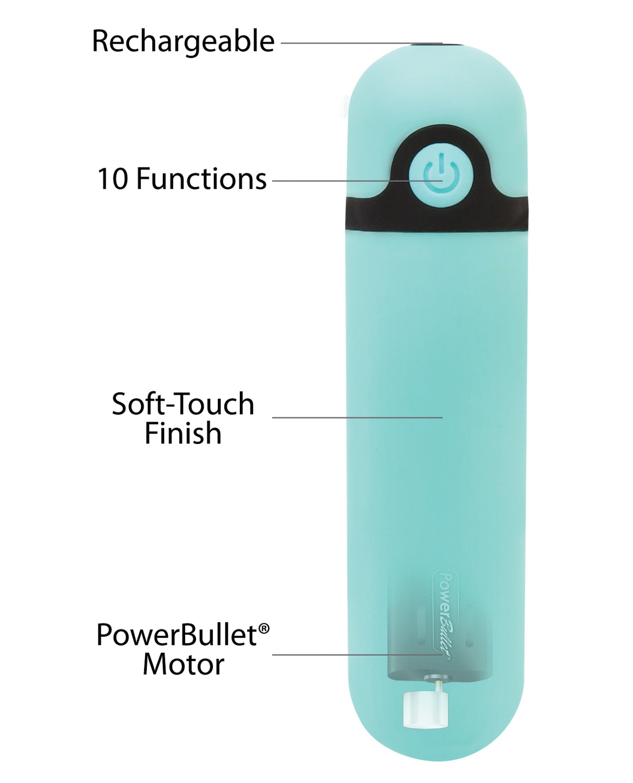 Swan Simple & True Teal Rechargeable Vibrating Bullet Stimulator