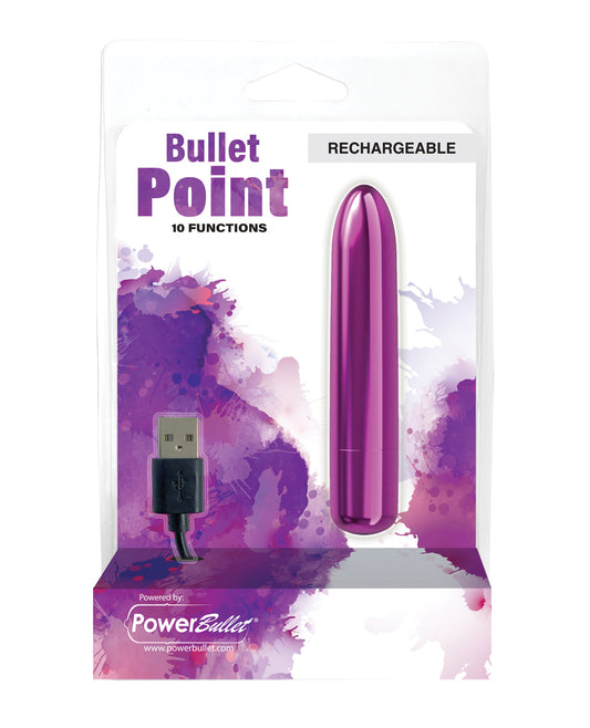 Power Bullet Stimulators Rechargeable Bullet Vibrator with Pointed Tip and 10 Vibration Modes for Targeted Sensation