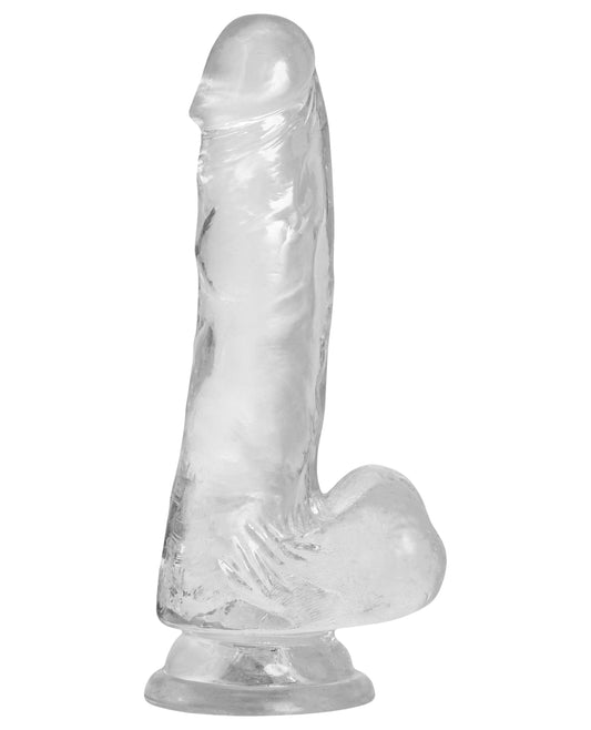 Crystal Addiction Dong Clear TPE Suction Cup Realistic Shape for Versatile Pleasure