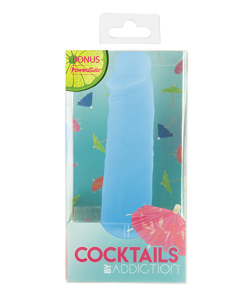 Addiction Dongs & Dildos Blue Lagoon Silicone Dong with Suction Base and Bonus PowerBullet for Versatile Pleasure