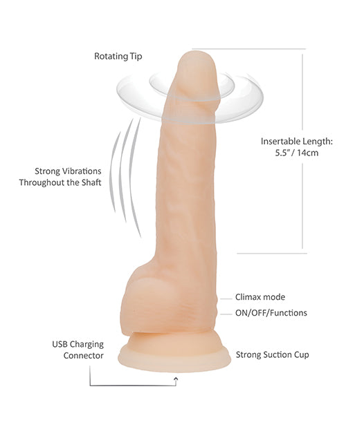 Naked Addiction 8-Inch Rotating & Vibrating Dong with Dual Motors