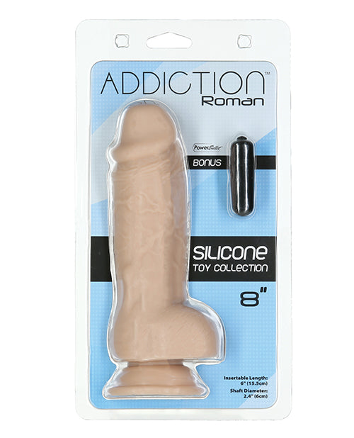 Addiction Dong Silicone Dildo with Extreme Suction Base and Lifelike Details for Girthy Realistic Sensation
