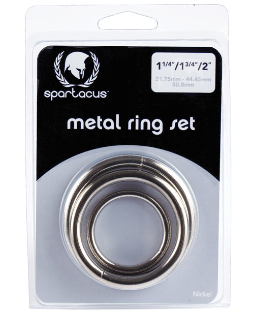 Spartacus Penis Enhancement Metal Ring Set Three Sizes for Stamina Support and Longer-Lasting Performance