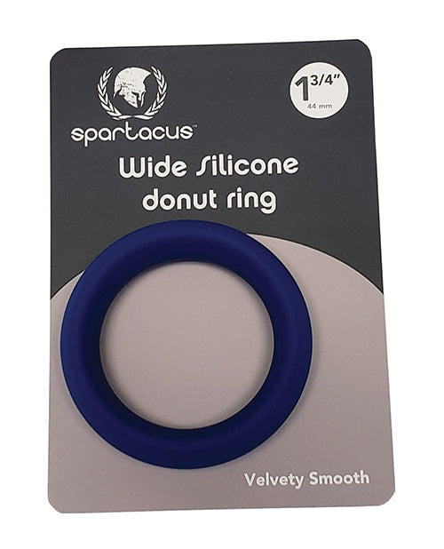 Spartacus Penis Enhancement Wide Silicone Donut Ring Blue for Firm Erection and Prolonged Intimate Pleasure