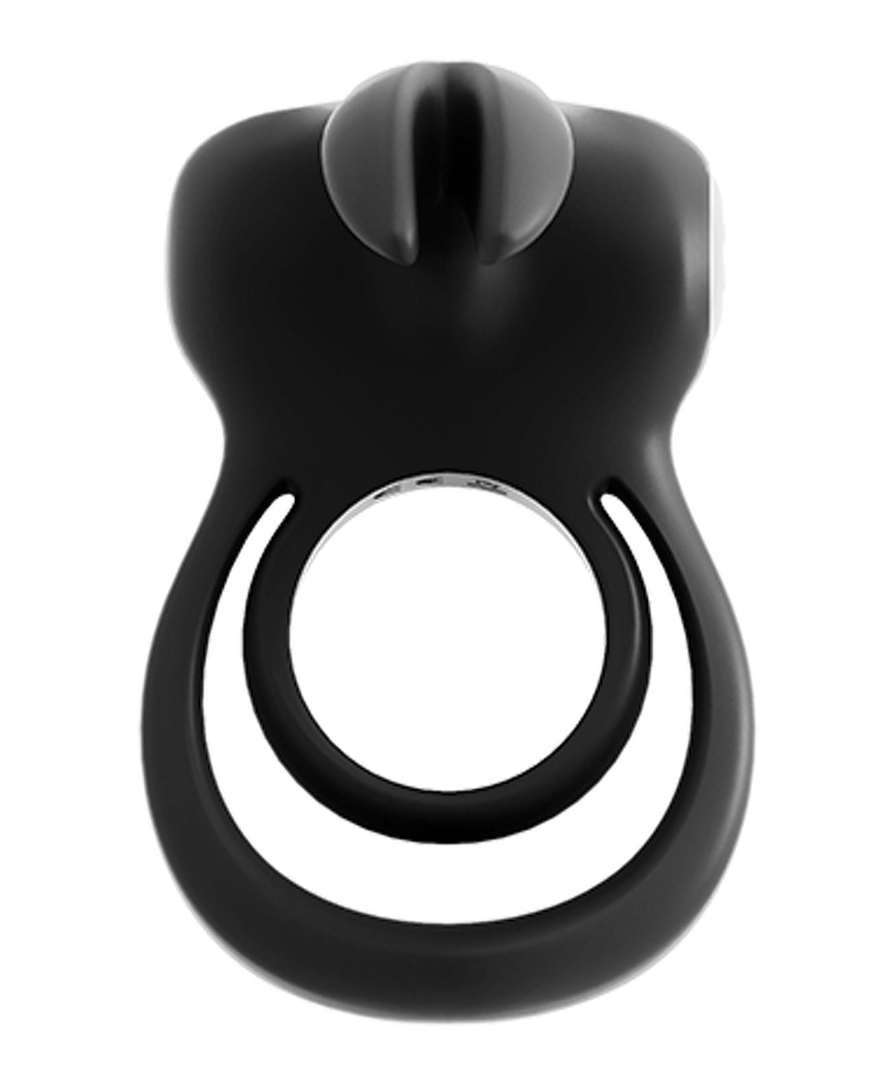VeDO Thunder Bunny Rechargeable Dual Silicone Penis Enhancement Ring - Black Pearl