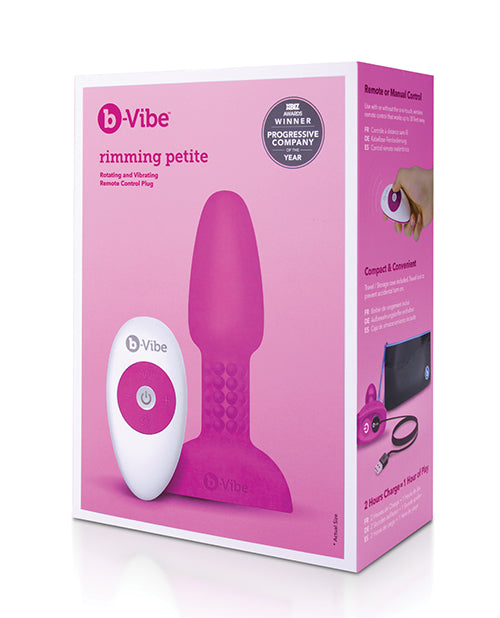b-Vibe Anal Plug Petite Rimming Plug Rotating Beads Wireless Remote for Enhanced Stimulation