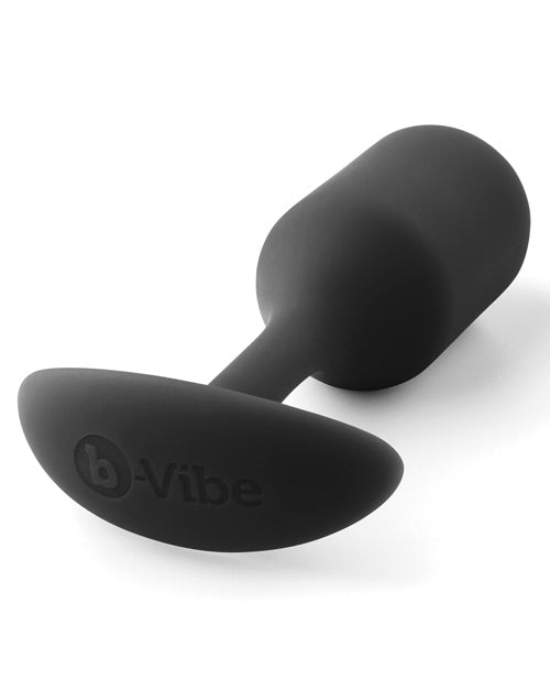 b-Vibe Weighted Snug Plug 2 - 114g Silicone Anal Plug with Flexible Neck