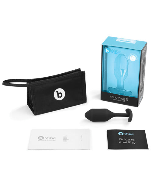 b-Vibe Weighted Snug Plug 2 - 114g Silicone Anal Plug with Flexible Neck