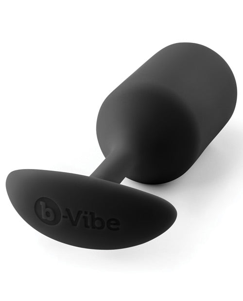 b-Vibe Weighted Snug Plug 3 Black Anal Plug with Weighted Sensation