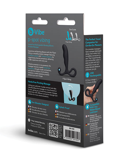 Hands-Free Rechargeable Silicone Prostate Massager with Multiple Vibration Modes