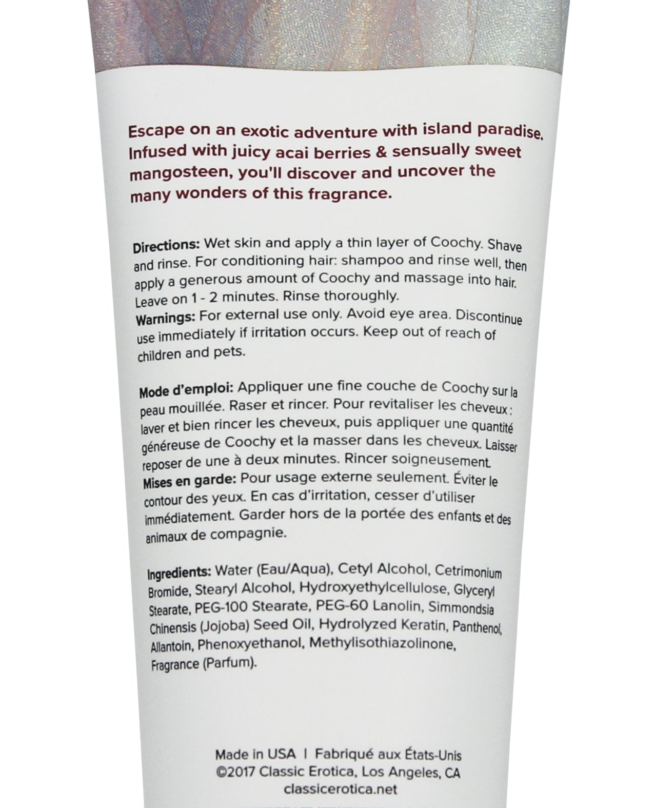 Island Paradise Moisturizing Shave Cream with Jojoba Oil - 7.2 oz