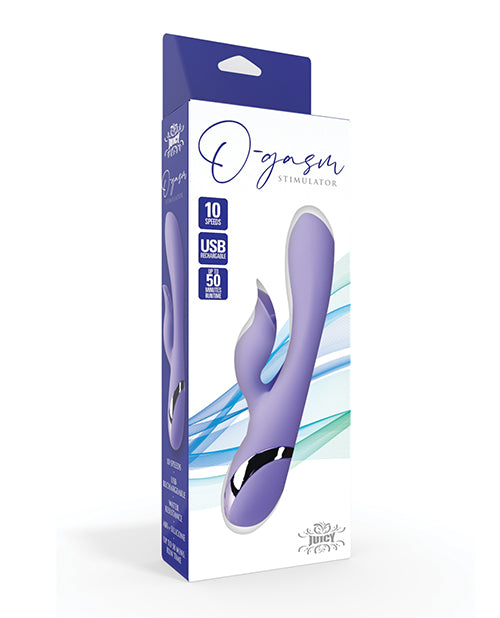Juicy Vibrator Purple O-Gasm Stimulator with 10 Speeds and USB Rechargeable Design for Intense G-Spot and Clitoral Pleasure