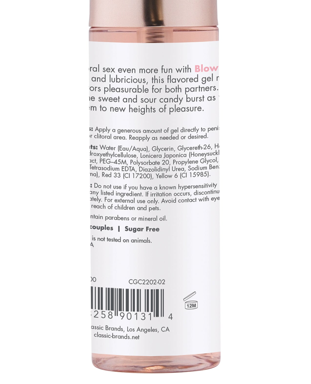 Berry Burst Flavored Oral Sex Gel by CGC – Sweet Kissable Intimacy Enhancer 2 oz