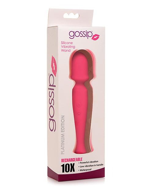 Gossip Massage Products Silicone Vibrating Wand with Large Head and Textured Handle for Powerful Clitoral Stimulation
