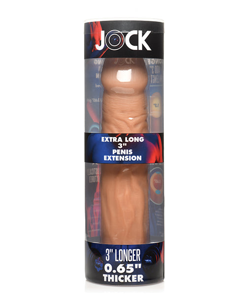 Jock Penis Enhancement Sleeve with 3 Inch Extension and Realistic Texture for Increased Confidence and Enhanced Pleasure