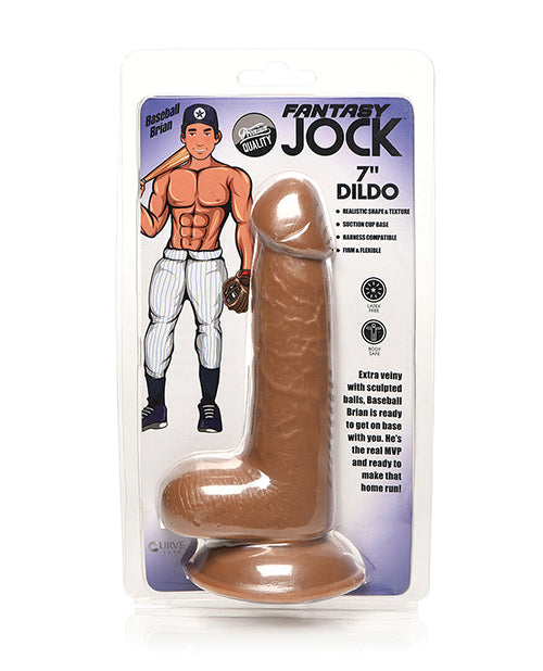 Jock Dildo Realistic 7-Inch Design with Suction Cup and Harness Compatibility for Hands-Free Pleasure