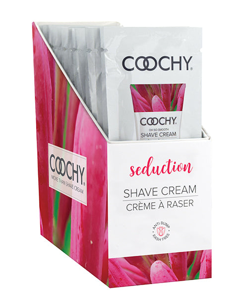 COOCHY Shave Cream .5 oz Seduction Honeysuckle/Citrus Foil - Display of 24