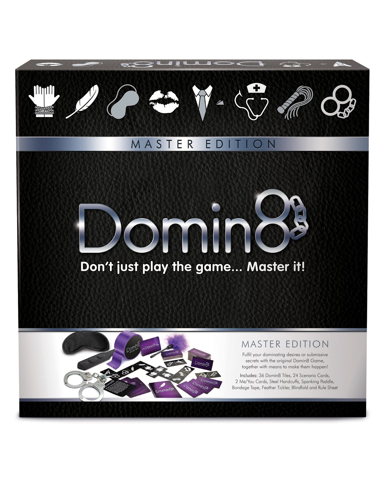 Creative Conceptions Bondage Set Domin8 Master Edition Paddle Handcuffs Blindfold for Couples Role Play
