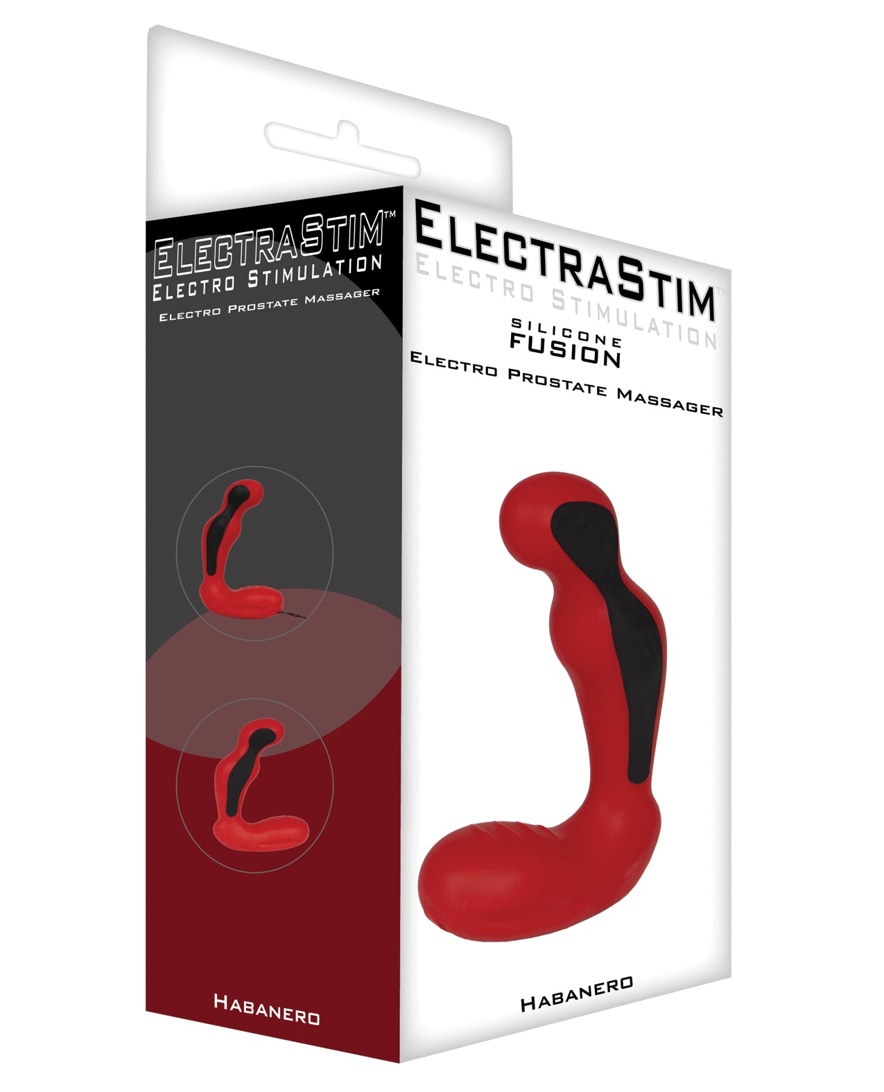 ElectraStim Prostate Massager Curved Red Silicone Adjustable Spine for Intense Prostate Stimulation