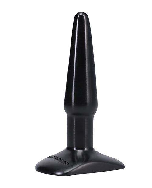 Classic Small Black Butt Plug with Flared Base for Beginners