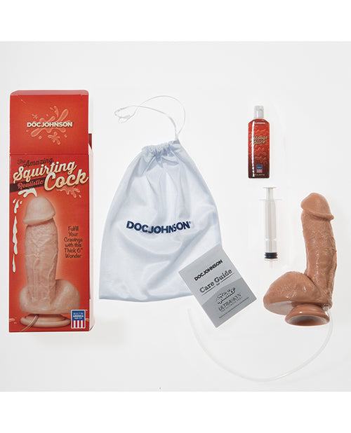 Squirting Realistic Cock with Suction Cup and Splooge Juice