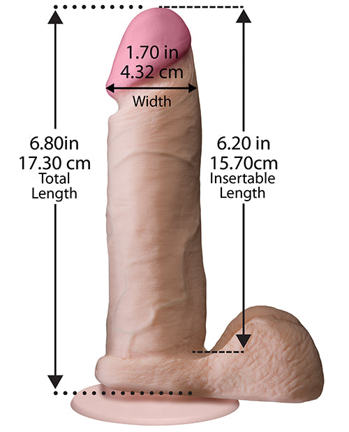 Realistic 6-Inch ULTRASKYN Dildo with Balls and Suction Base