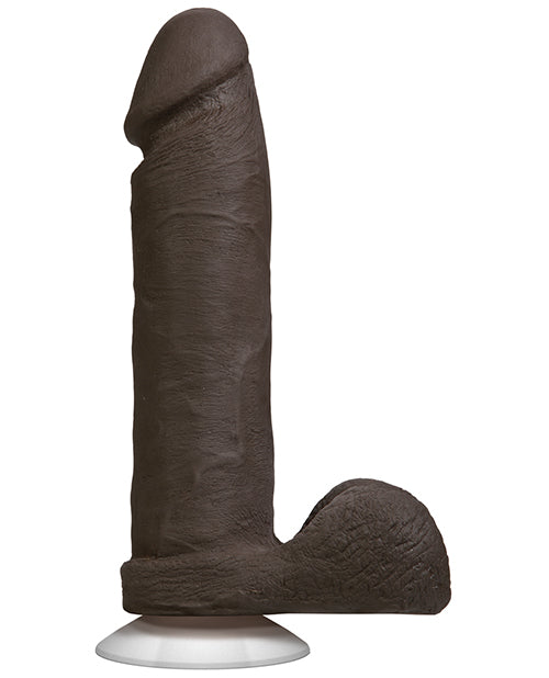 Realistic 8" ULTRASKYN Dildo with Balls and Suction Base - Brown