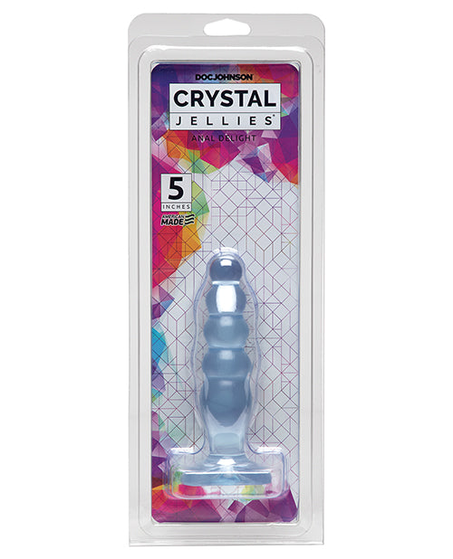 Crystal Jellies Anal Plug Soft Flexible Graduated Bubbles Flared Base for Comfortable Intimate Play