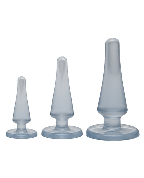 Crystal Jellies Anal Initiation Kit – Clear Triple-Size Anal Plugs