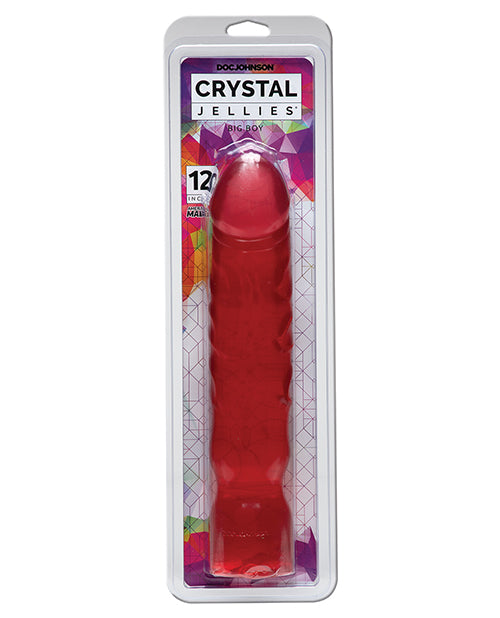 Crystal Jellies Dildo 12-Inch Big Boy Extra-Wide Girth Pink Realistic for Full Stimulation
