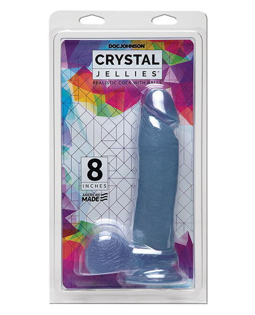 Crystal Jellies realistic dong clear lifelike veins suction cup base for versatile pleasure