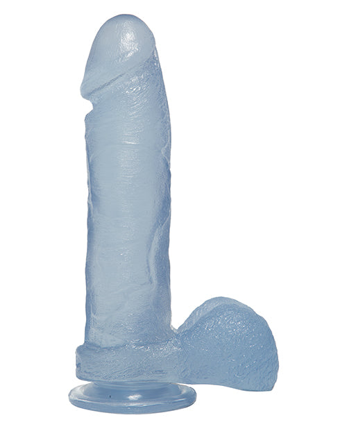 Crystal Jellies 8-Inch Realistic Clear Dong with Balls and Suction Cup