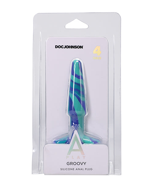 A-Play Ocean Anal Plug Health-Grade Silicone Unique Color Pattern for Safe Comfortable Stimulation