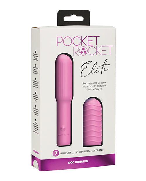 Pocket Rocket Stimulator Rechargeable Silicone Removable Sleeve for Discreet Intimate Stimulation