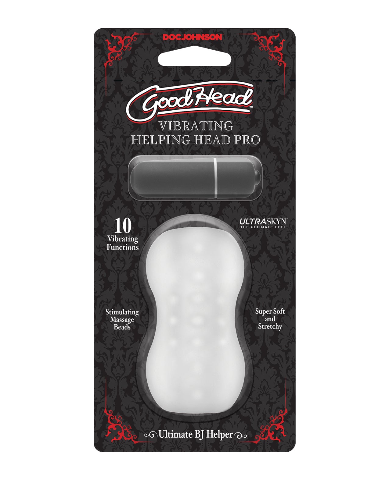 GoodHead Vibrating Stroker ULTRASKYN with Massage Beads and Bullet Vibrator for Enhanced Sensation