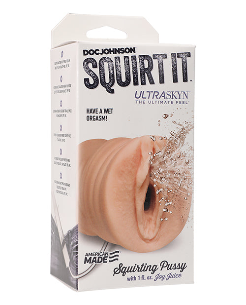 Squirt It Dolls & Masturbators ULTRASKYN Vanilla Stroker with Squirting Feature and Plush Ribbing for Realistic Solo Play