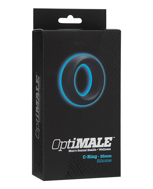 OptiMALE Penis Enhancement 35mm Silicone C-Ring Extra Thick Stretchable Ring for Prolonged Erections