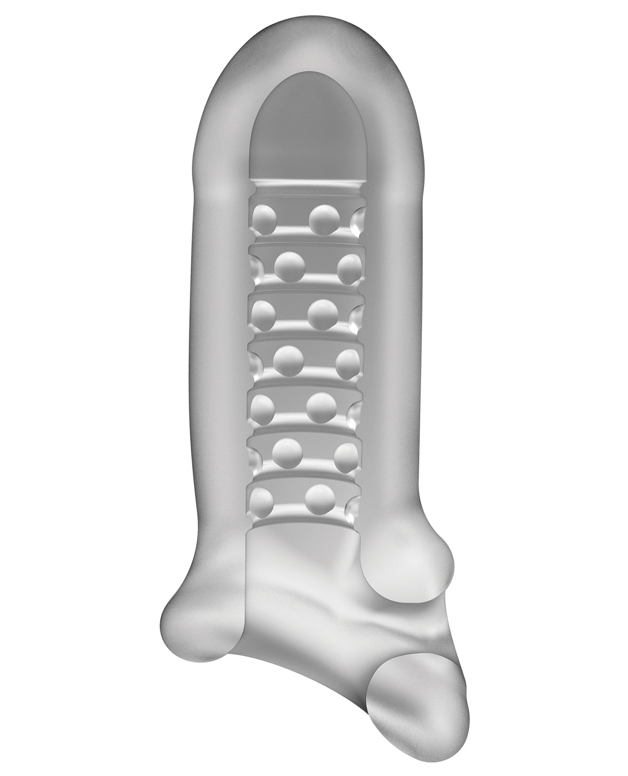 OptiMALE Thick Penis Extender with Ball Strap in Frosted TPE