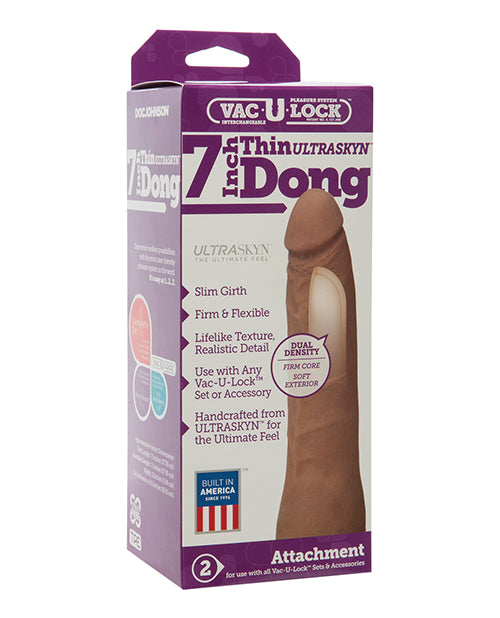 Vac-U-lock Brown Dong Attachment Ultraskyn Realistic Textured Shaft for Vac-U-Lock System Pleasure