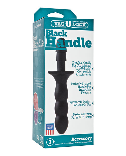 Vac-U-lock Handle Black Ergonomic Attachment Textured Grip for Versatile Vac-U-Lock Component Use