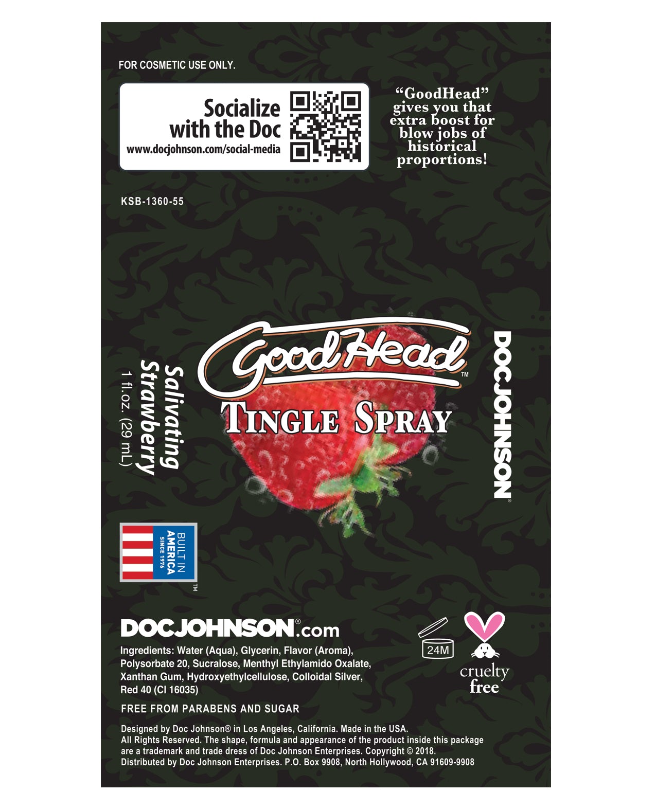 GoodHead Tingle Spray - Salivating Strawberry Flavored Sexual Enhancer
