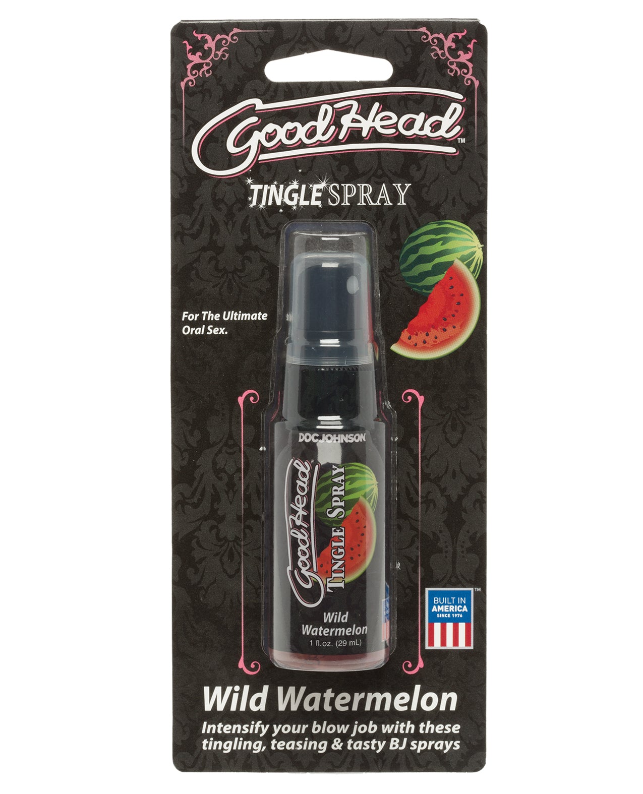 GoodHead Sexual Enhancer Tingle Spray Wild Watermelon Flavor No Parabens for Oral Intimacy