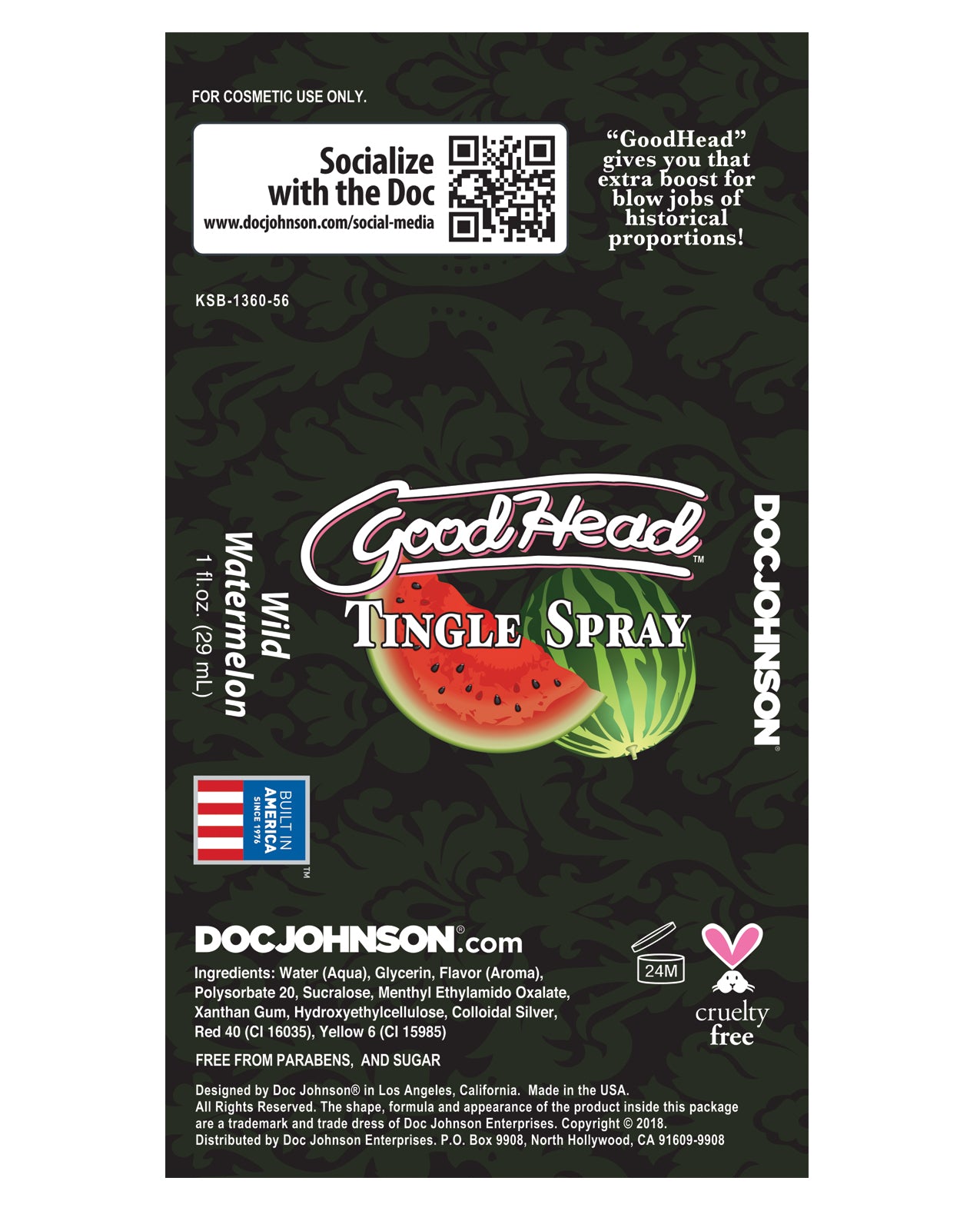GoodHead Tingle Spray - Wild Watermelon Flavored Intimate Enhancer