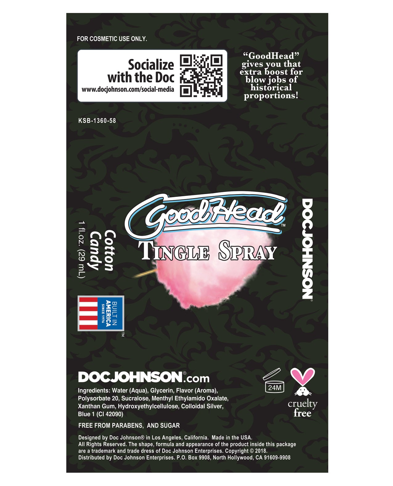 GoodHead Cotton Candy Tingle Spray Sexual Enhancer